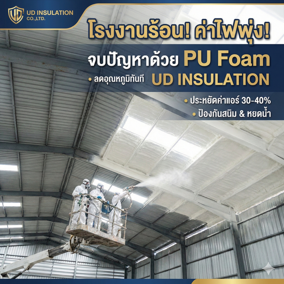 โรงงานร้อน! ค่าไฟพุ่ง! สินค้าเสียหาย! จบทุกปัญหาด้วยการพ่น 